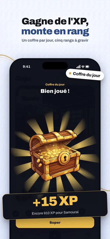 Gagne de l'XP, monte en rang